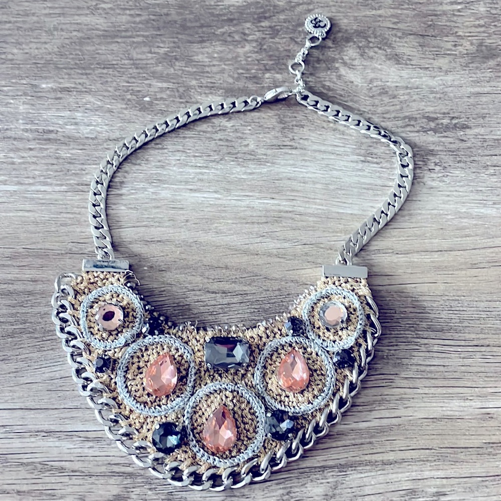 Jessica Simpson Bedazzled Collared Necklace